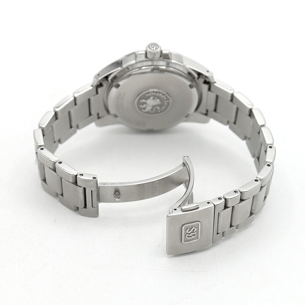 SEIKO セイコー GS グランドセイコー スプリングドライブ 9R65-0AG1 SBGA027 100m防水 デイト 黒 ブラック SS ステンレス メンズ 自動巻き【6ヶ月保証】【腕時計】【中古】