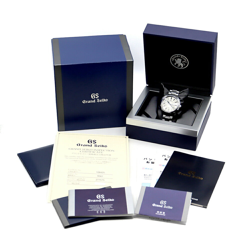 SEIKO セイコー グランドセイコー GS 9S61-00B0 SBGR299 100m防水 裏スケ シルバー SS ステンレス メンズ 自動巻き【6ヶ月保証】【腕時計】【中古】