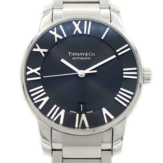TIFFANY&Co. Tiffany Atlas Dome Z1800.68.10A10A00A 50m Water Resistant Date Back Sketch Black SS Stainless Steel Men's Automatic Winding [6 Month Warranty] [Watch] [Used]