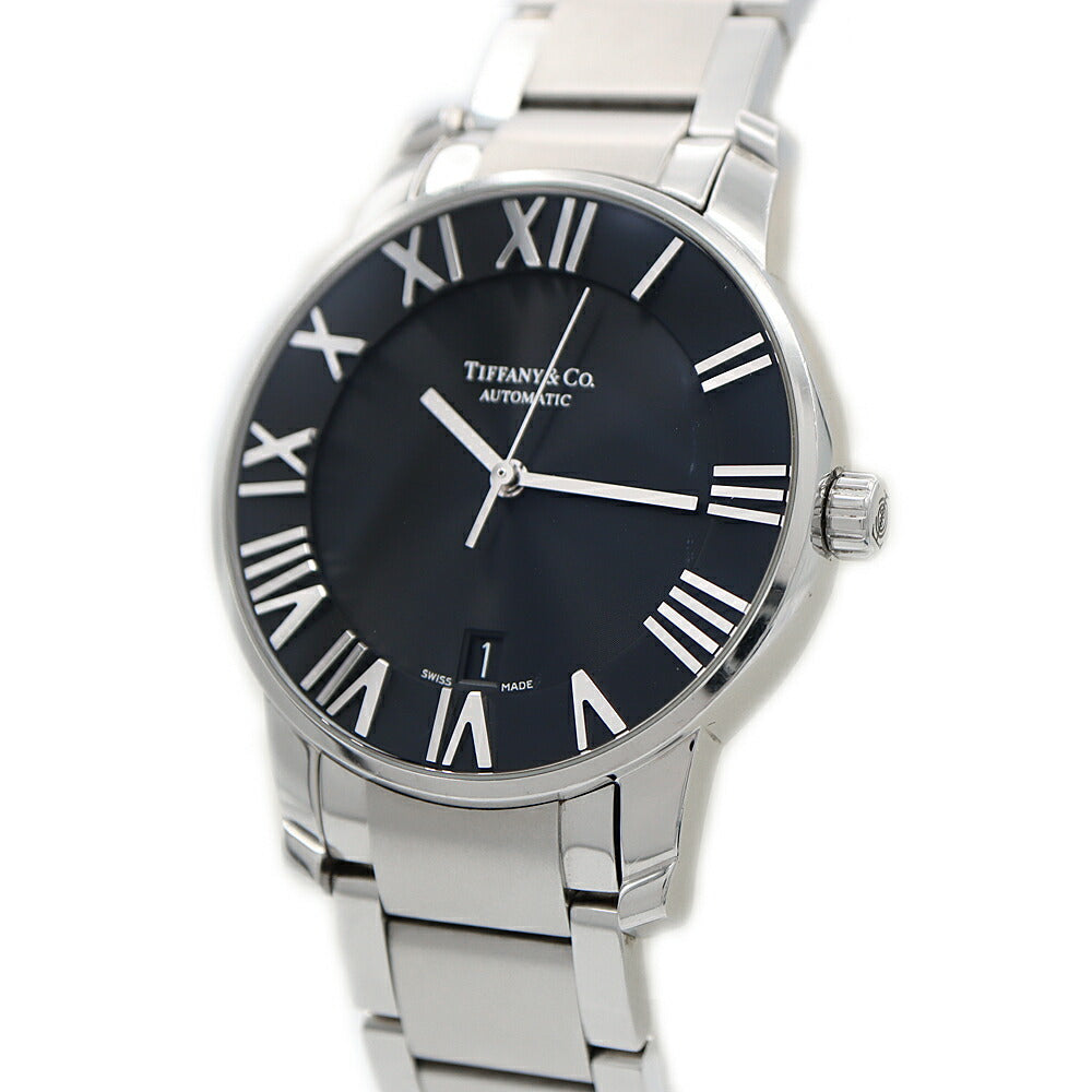 TIFFANY&Co. Tiffany Atlas Dome Z1800.68.10A10A00A 50m Water Resistant Date Back Sketch Black SS Stainless Steel Men's Automatic Winding [6 Month Warranty] [Watch] [Used]