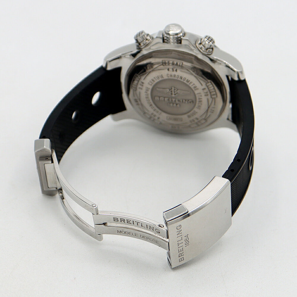 BREITLING ブライトリング スーパーアベンジャーII クロノグラフ A13371 300m防水 デイト 黒 ブラック SS ステンレス 純正バックル メンズ 自動巻き【6ヶ月保証】【腕時計】【中古】