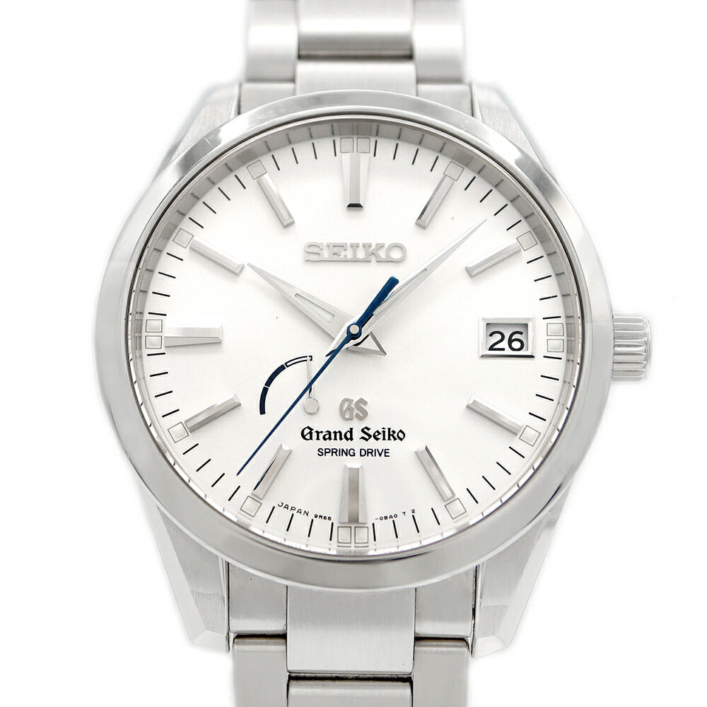 SEIKO セイコー グランドセイコー GS ヘリテージコレクション 9R65-0BM0 SBGA099 デイト パワーリザーブ 100m防水 シルバー SS ステンレス メンズ スプリングドライブ【6ヶ月保証】【腕時計】【中古】