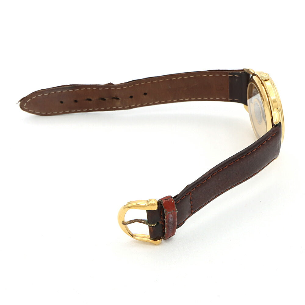 MAURICE LACROIX モーリスラクロア 11407 デイト 裏スケ 白 ホワイト YGP イエローゴールド 純正尾錠 メンズ 自動巻き【6ヶ月保証】【腕時計】【中古】