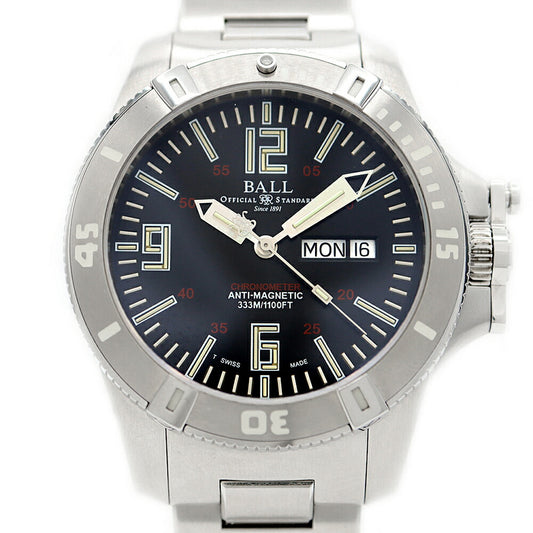Internally inspected BALL Watch Engineer Hydrocarbon Space Master DM2036A-SCAJ-BK 333m Water Resistant Day Date Black SS Stainless Steel Men's Automatic Winding [6 Month Warranty] [Watch] [Used]