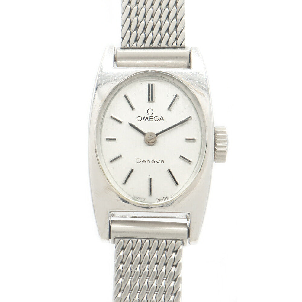 OMEGA オメガ Geneve ジュネーブ 511.362 Cal.485 17石 シルバー SS ステンレス レディース 手巻き アンティーク ヴィンテージ【腕時計】【中古】