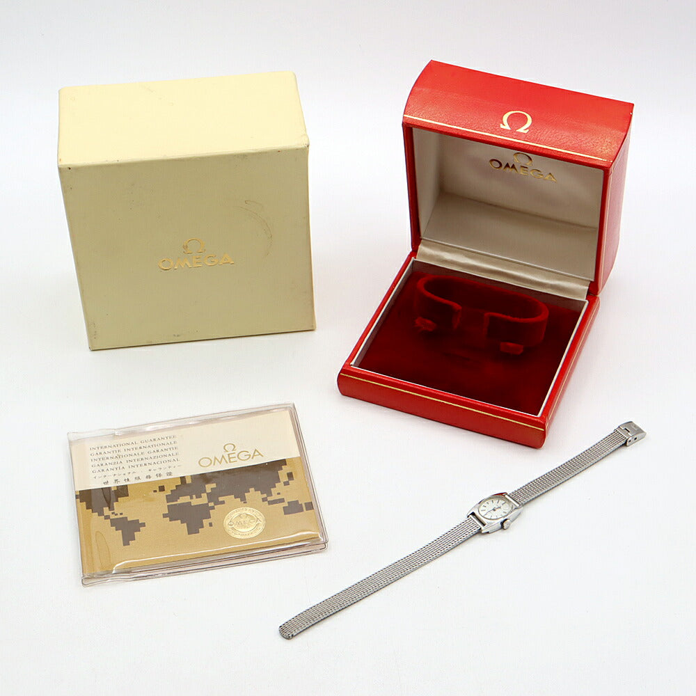 OMEGA オメガ Geneve ジュネーブ 511.362 Cal.485 17石 シルバー SS ステンレス レディース 手巻き アンティーク ヴィンテージ【腕時計】【中古】