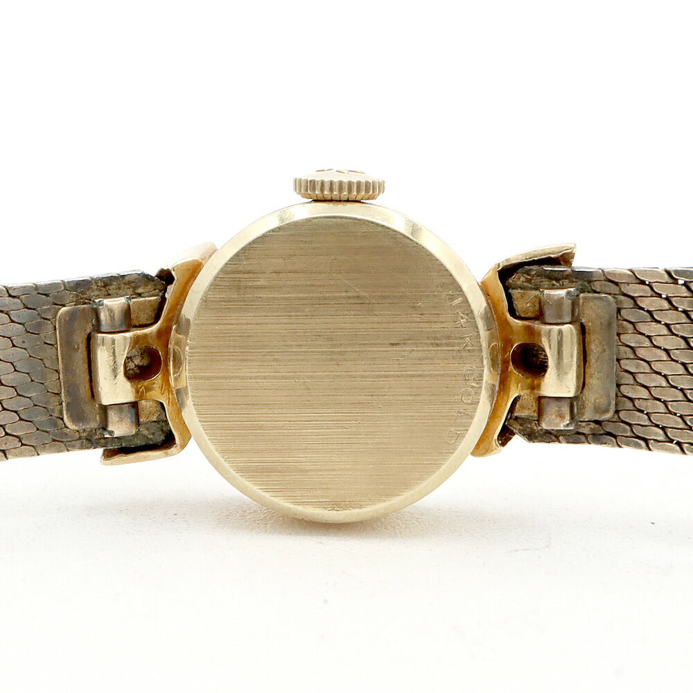 OMEGA オメガ AA7799 168 59 Cal.485 17石 シルバー K14YG K10YGP イエローゴールド レディース 手巻き アンティーク ヴィンテージ【腕時計】【中古】