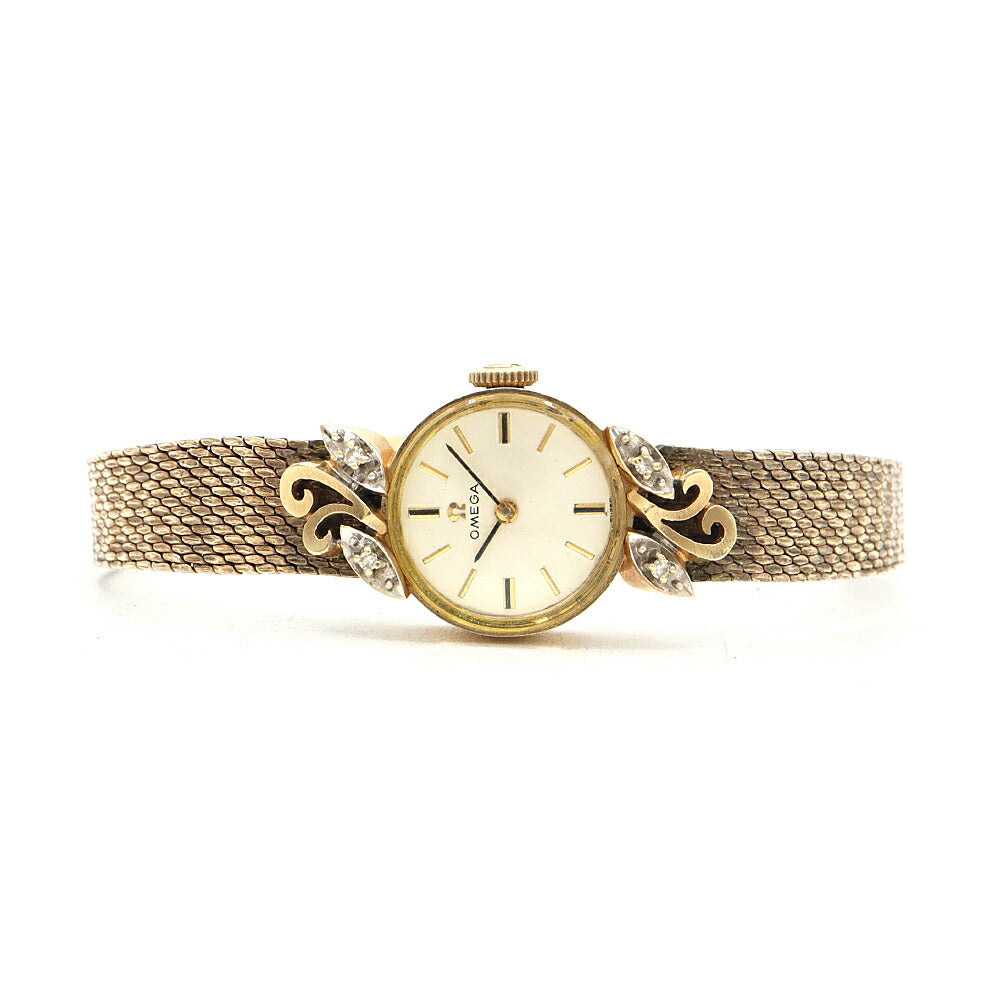OMEGA AA7799 168 59 Cal.485 17 stones silver K14YG K10YGP yellow gold ladies manual winding antique vintage [watch] [used]