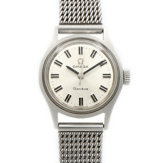 OMEGA オメガ Geneve ジュネーブ 585.018 515.012 Cal.630 17石 シルバー SS ステンレス レディース 手巻き アンティーク ヴィンテージ【腕時計】【中古】