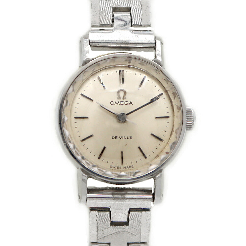 OMEGA オメガ DeVille デビル 531.004 Cal.630 17石 シルバー SS ステンレス レディース デヴィル 手巻き アンティーク ヴィンテージ【腕時計】【中古】