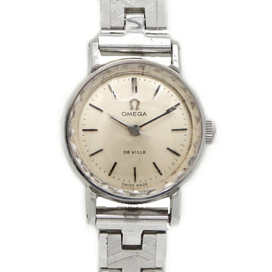 OMEGA DeVille 531.004 Cal.630 17 stones Silver SS Stainless Steel Ladies DeVille Manual winding Antique Vintage [Watch] [Used]