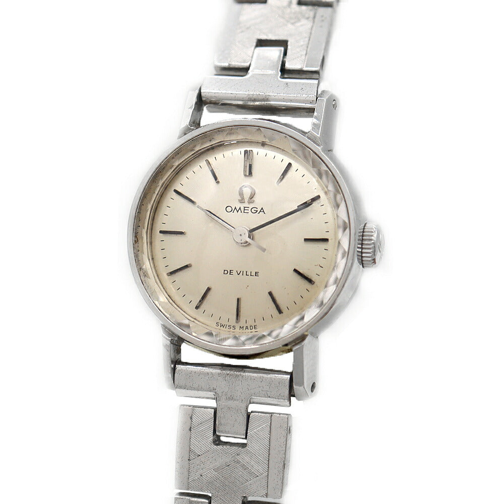 OMEGA オメガ DeVille デビル 531.004 Cal.630 17石 シルバー SS ステンレス レディース デヴィル 手巻き アンティーク ヴィンテージ【腕時計】【中古】