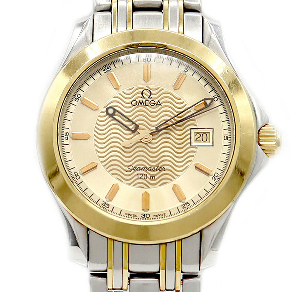 Battery replaced OMEGA Seamaster 120 2311.11 Date Gold YG Yellow Gold SS Stainless Steel Combi Men's Quartz [6 Month Warranty] [Watch] [Used]
