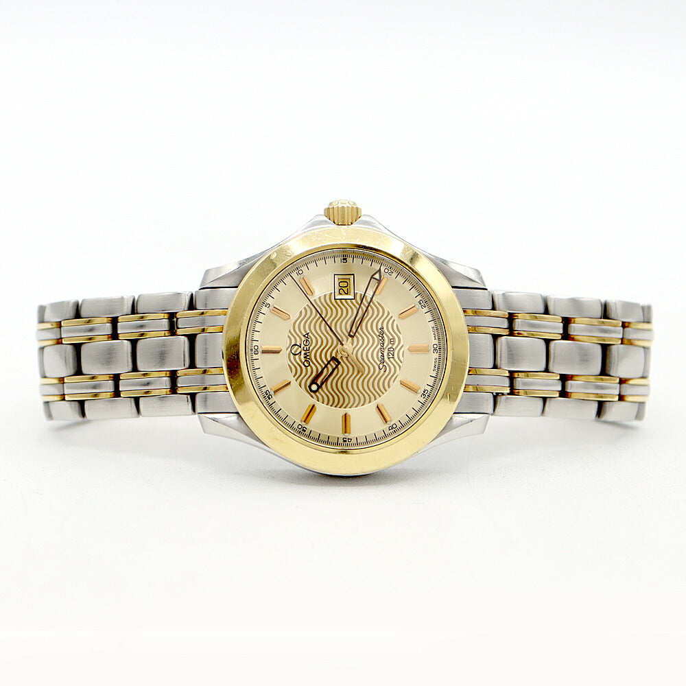 Battery replaced OMEGA Seamaster 120 2311.11 Date Gold YG Yellow Gold SS Stainless Steel Combi Men's Quartz [6 Month Warranty] [Watch] [Used]