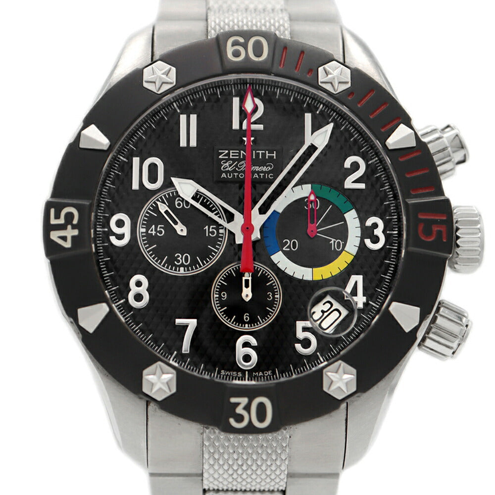 ZENITH Zenith Defy Classic Chrono Aero El Primero 03.0516.4000 Chronograph Date 300m Water Resistant Black SS Stainless Steel Men's Automatic Winding [6 Month Warranty] [Watch] [Used]
