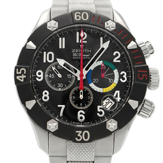 ZENITH Zenith Defy Classic Chrono Aero El Primero 03.0516.4000 Chronograph Date 300m Water Resistant Black SS Stainless Steel Men's Automatic Winding [6 Month Warranty] [Watch] [Used]