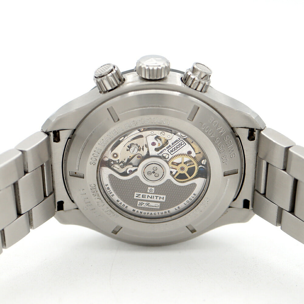 ZENITH Zenith Defy Classic Chrono Aero El Primero 03.0516.4000 Chronograph Date 300m Water Resistant Black SS Stainless Steel Men's Automatic Winding [6 Month Warranty] [Watch] [Used]