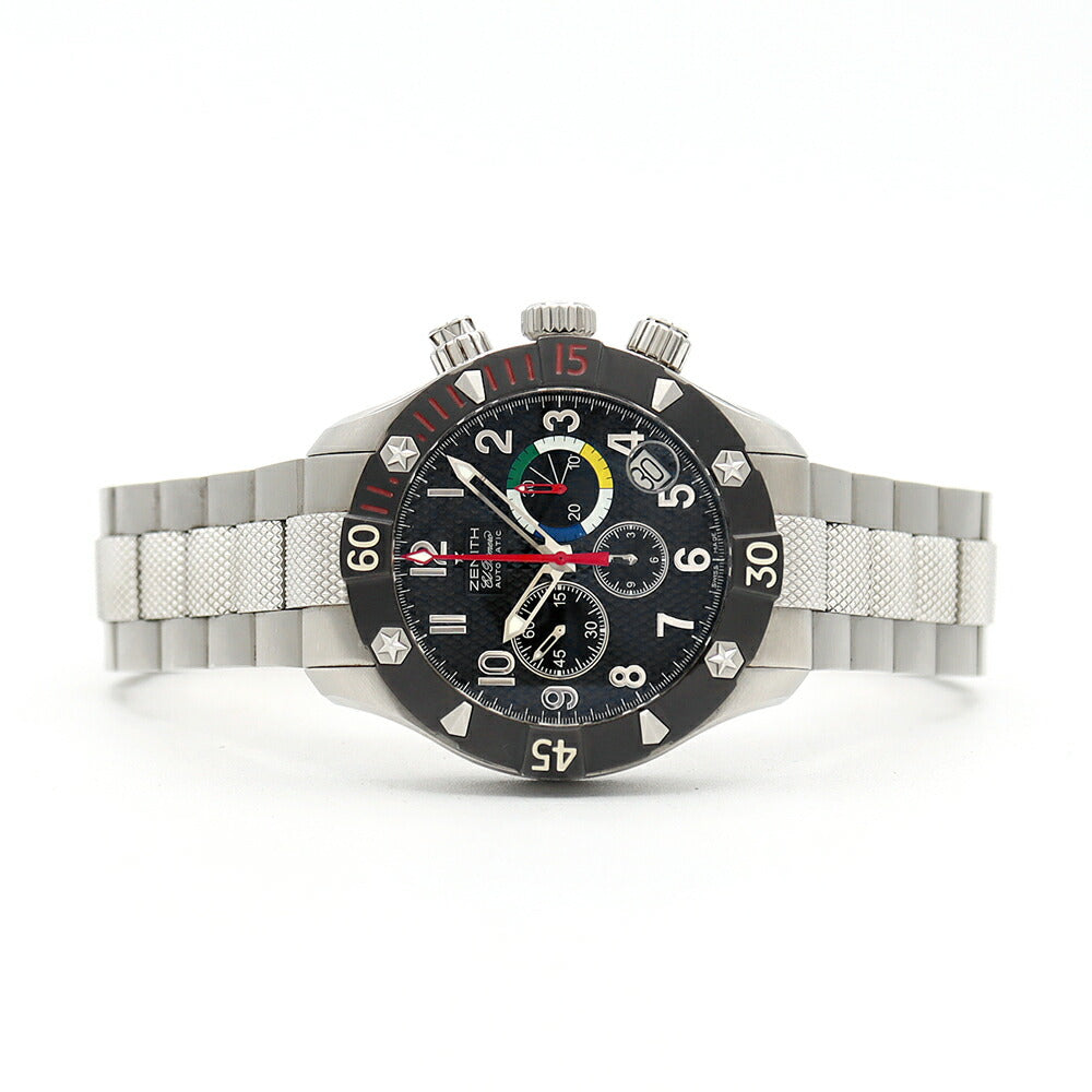 ZENITH Zenith Defy Classic Chrono Aero El Primero 03.0516.4000 Chronograph Date 300m Water Resistant Black SS Stainless Steel Men's Automatic Winding [6 Month Warranty] [Watch] [Used]