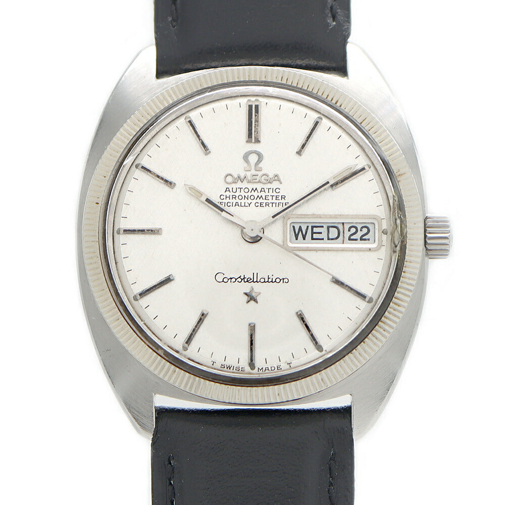 OMEGA オメガ コンステレーション Cライン CD168.029 Cal.751 24石 デイデイト リネンダイヤル シルバー SS ステンレス メンズ 自動巻き アンティーク ヴィンテージ【腕時計】【中古】