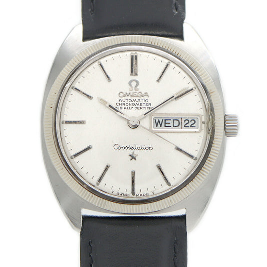 OMEGA オメガ コンステレーション Cライン CD168.029 Cal.751 24石 デイデイト リネンダイヤル シルバー SS ステンレス メンズ 自動巻き アンティーク ヴィンテージ【腕時計】【中古】