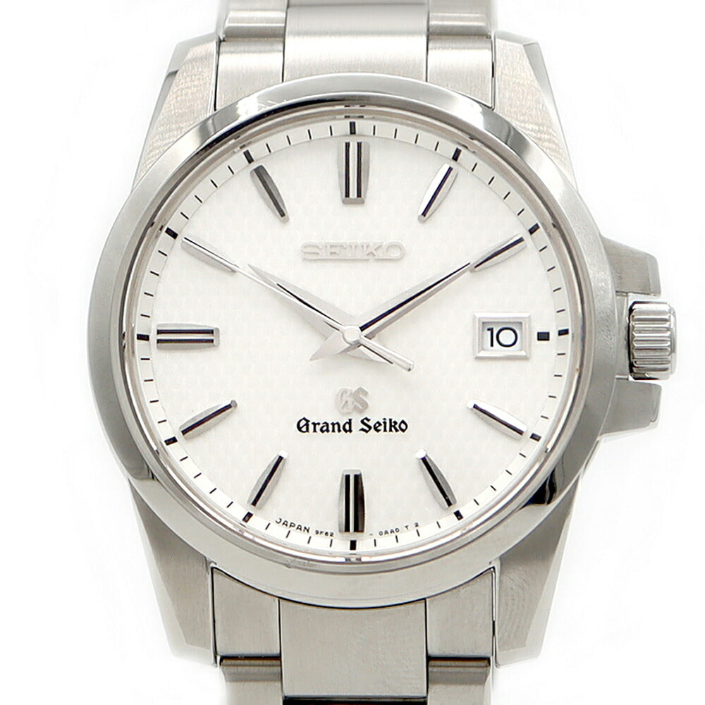 Battery replaced SEIKO GS Grand Seiko 9F62-0AA1 SBGX053 Date 100m waterproof white SS stainless steel men's quartz [6 months warranty] [watch] [used]