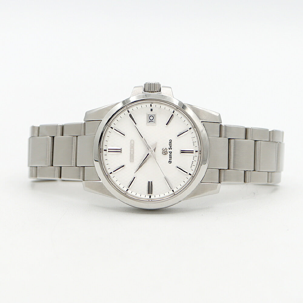Battery replaced SEIKO GS Grand Seiko 9F62-0AA1 SBGX053 Date 100m waterproof white SS stainless steel men's quartz [6 months warranty] [watch] [used]