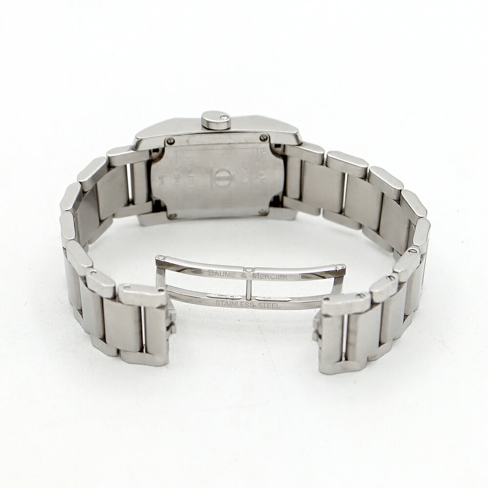 Battery replaced BAUME&MERCIER Diamant 65488 Diamond 11P Diamond 30m Water Resistant Date White White Shell SS Stainless Steel Ladies Quartz [6 Month Warranty] [Watch] [Used]