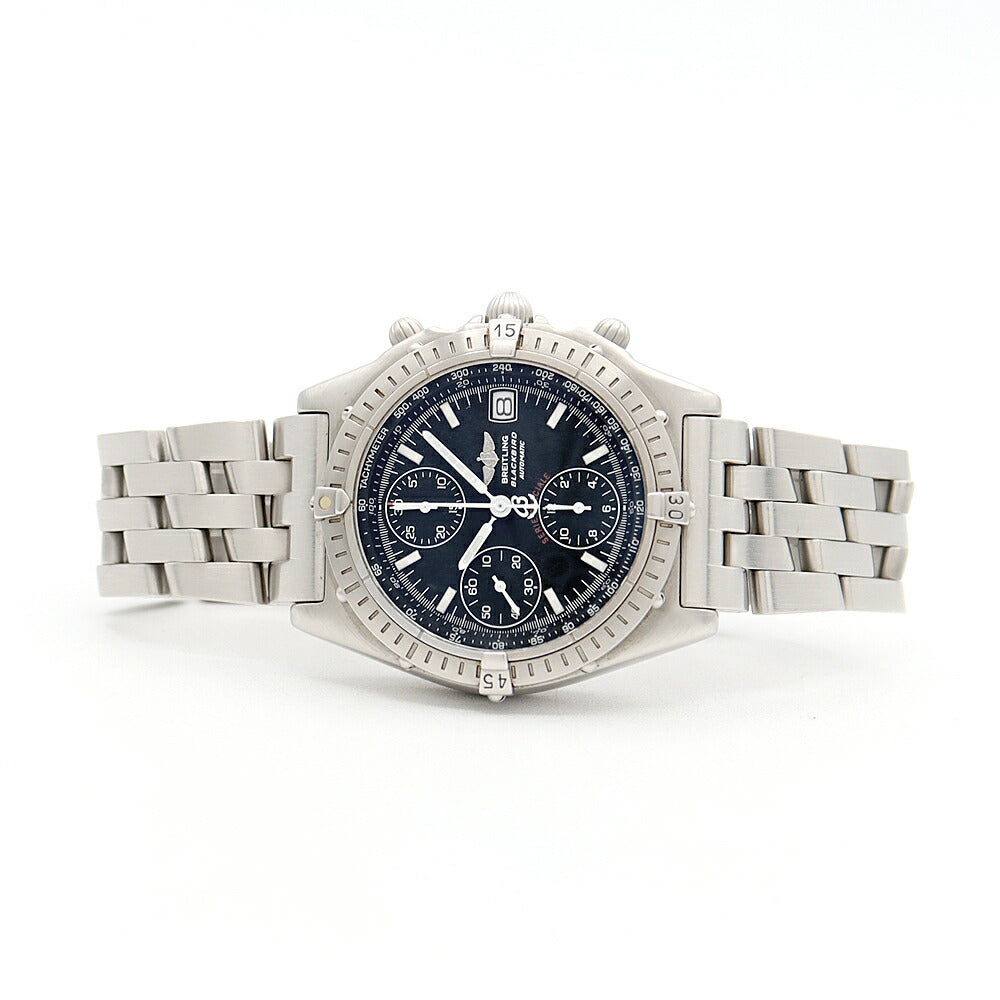 BREITLING ブライトリング クロノマット ブラックバード A13050 クロノグラフ デイト 100m防水 黒 ブラック SS ステンレス メンズ 自動巻き【6ヶ月保証】【腕時計】【中古】
