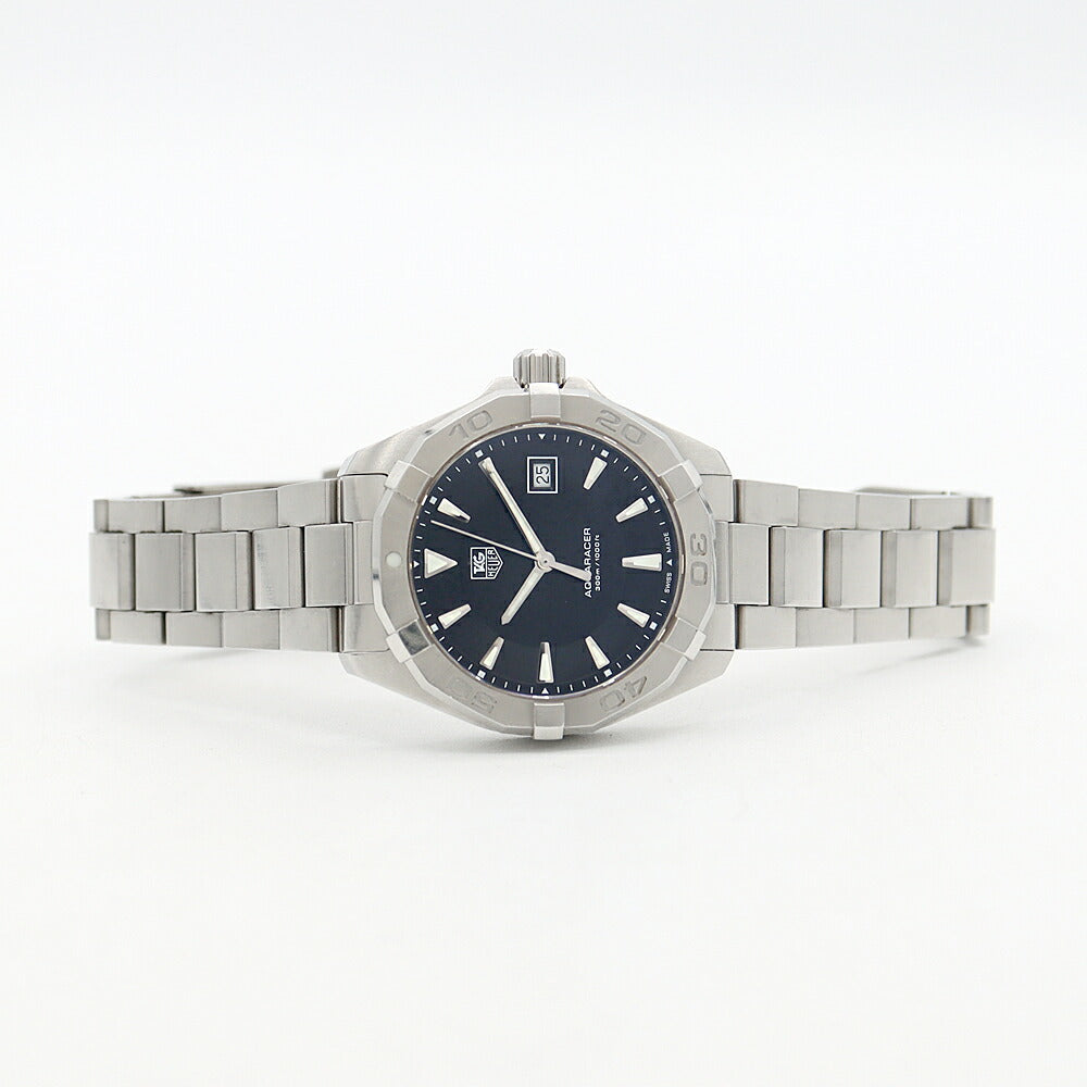 Battery replaced TAG Heuer Aquaracer WAY1110 BA0928 Date 300m waterproof black SS stainless steel men's quartz [6 months warranty] [Watch] [Used]