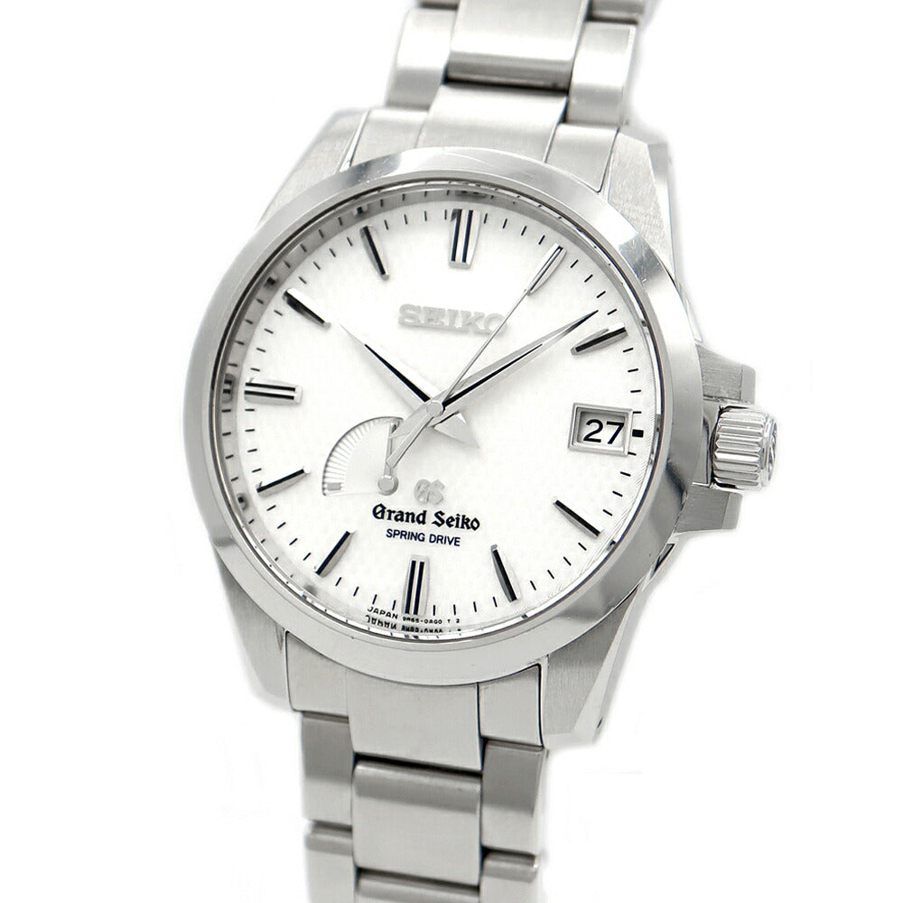 SEIKO GS Grand Seiko Spring Drive 9R65-0AG1 Power Reserve Date 100m Water Resistant White SS Stainless Steel Men's Automatic Winding [6 Month Warranty] [Watch] [Used]