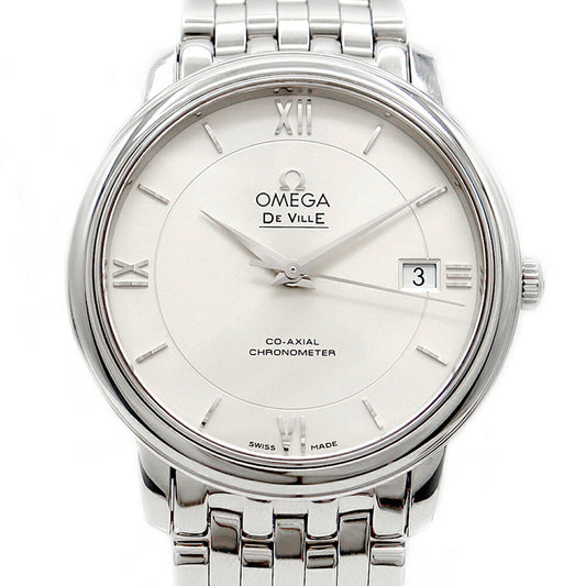 OMEGA Omega De Ville Prestige Co-Axial 424.10.37.20.02.001 Date 30m Water Resistant Silver SS Stainless Steel Men's Automatic Winding De Ville [6 Month Warranty] [Watch] [Used]