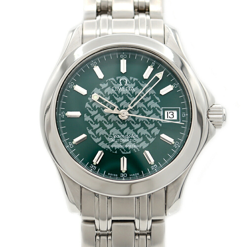 OMEGA Omega Seamaster 120 Jacques Mayol 1998 Limited to 4500 pieces 2506.70 Date 120m Water Resistant Green SS Stainless Steel Men's Automatic Winding [6 Month Warranty] [Watch] [Used]