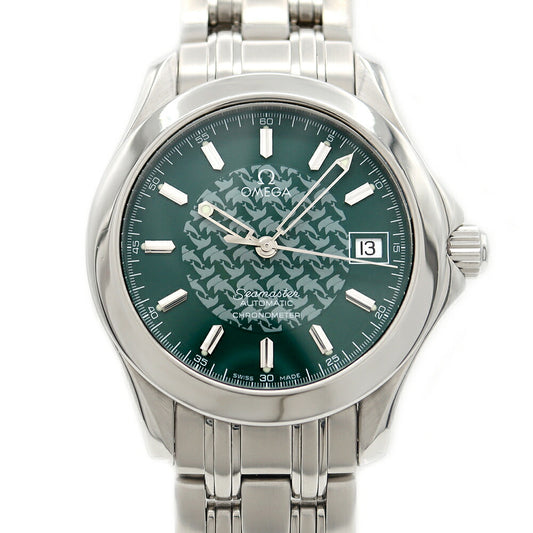 OMEGA Omega Seamaster 120 Jacques Mayol 1998 Limited to 4500 pieces 2506.70 Date 120m Water Resistant Green SS Stainless Steel Men's Automatic Winding [6 Month Warranty] [Watch] [Used]