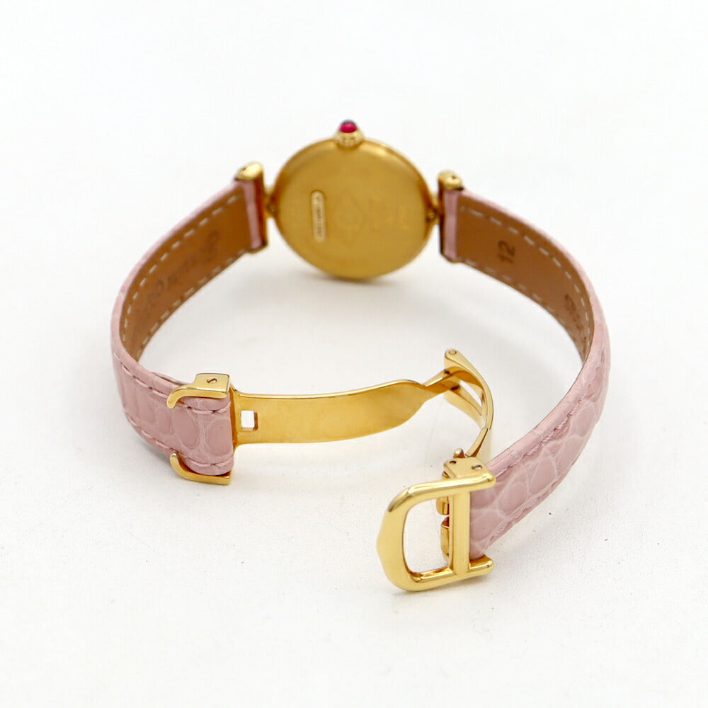 Battery replaced Cartier Must Colise Vermeil 150th Anniversary Limited to 1847 W1010595 Silver YGP Yellow Gold Genuine Buckle Ladies Quartz [6 Month Warranty] [Watch] [Used]