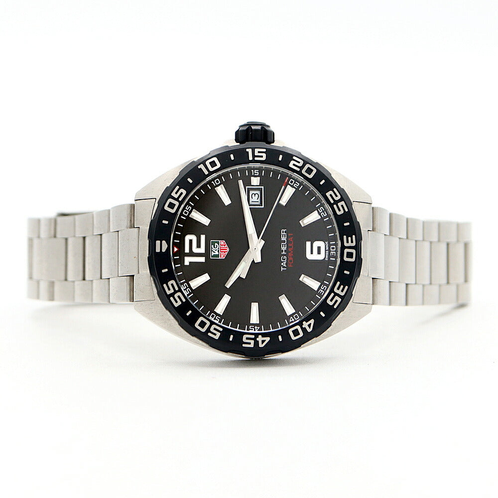 電池交換済 TAG Heuer タグホイヤー フォーミュラ1 WAZ1110 デイト 200m防水 黒 ブラック SS ステンレス メンズ クォーツ フォーミュラー1【6ヶ月保証】【腕時計】【中古】