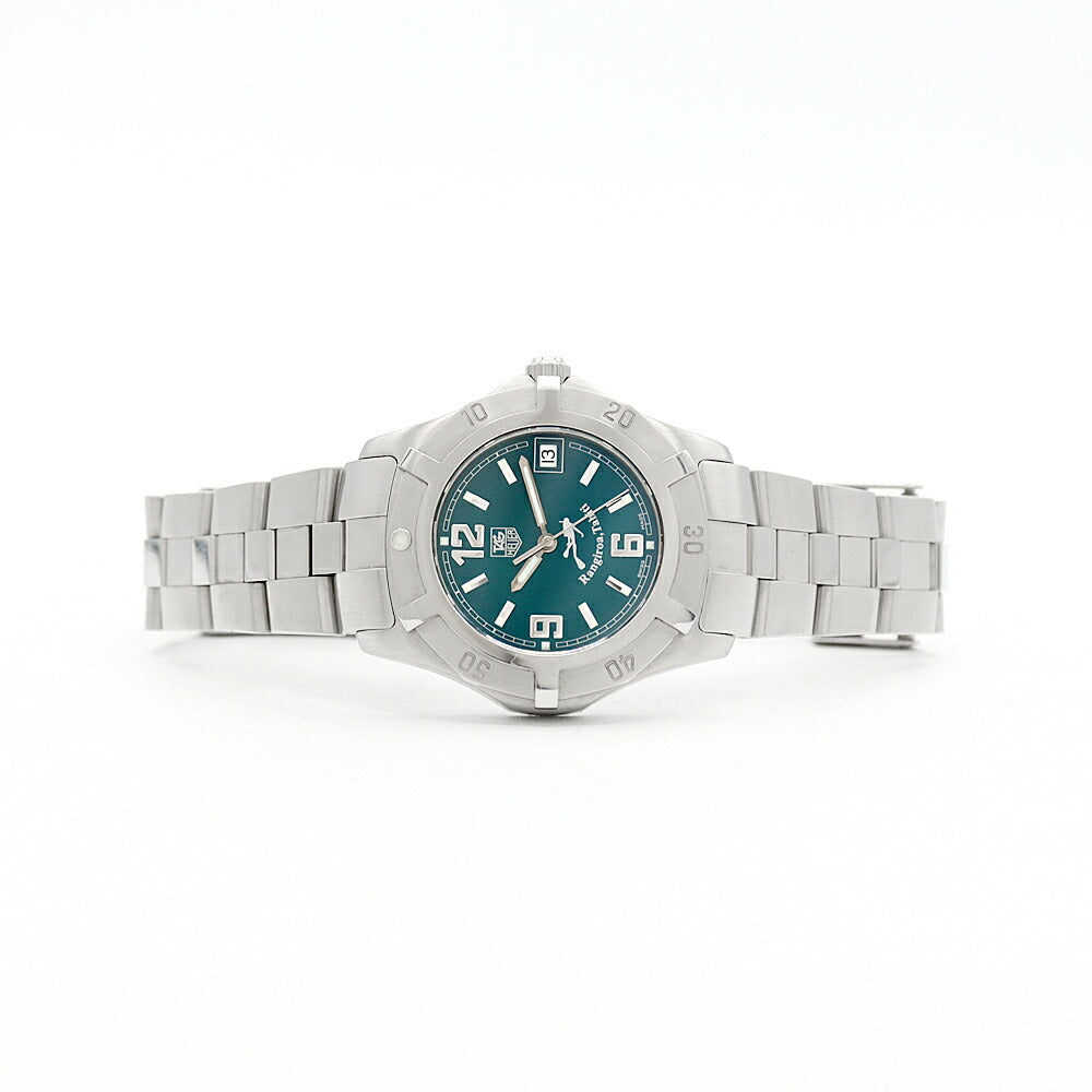 電池交換済 TAG Heuer タグホイヤー 2000 エクスクルーシブ ランギロア タヒチ 3000本限定 WN111A BA0332 デイト 緑 グリーン SS ステンレス メンズ クォーツ【6ヶ月保証】【腕時計】【中古】