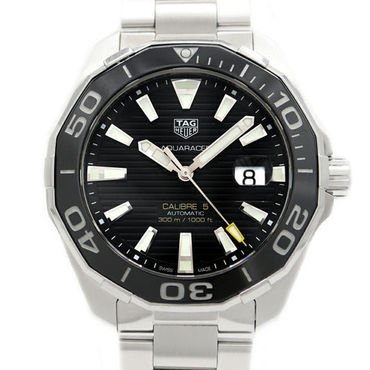 TAG Heuer Aquaracer Caliber 5 WAY201A BA0927 Date 300m Water Resistant Black SS Stainless Steel CE Ceramic Men's Automatic Winding [6 Month Warranty] [Watch] [Used]