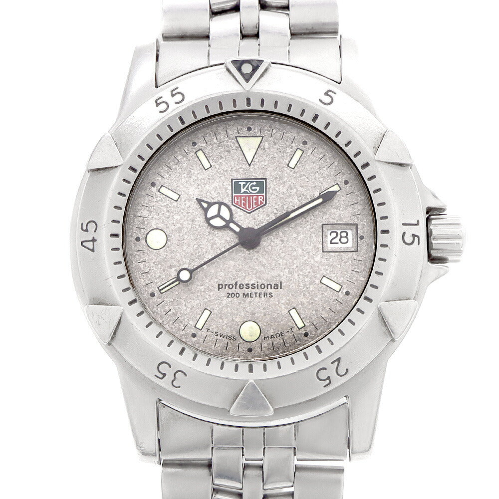電池交換済 TAG Heuer タグホイヤー プロフェッショナル 200 WD1211-K-20 デイト 200m防水 グレー SS ステンレス メンズ クォーツ【6ヶ月保証】【腕時計】【中古】