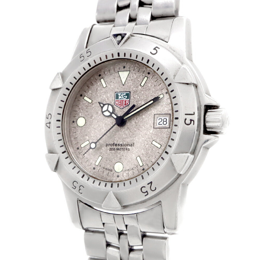 電池交換済 TAG Heuer タグホイヤー プロフェッショナル 200 WD1211-K-20 デイト 200m防水 グレー SS ステンレス メンズ クォーツ【6ヶ月保証】【腕時計】【中古】