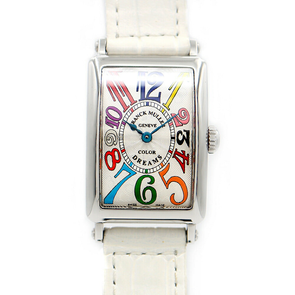 Battery replaced FRANCK MULLER Long Island Color Dream 902 QZ COL DRM Silver Guilloche SS Stainless Steel Genuine Belt Genuine Buckle Ladies Quartz [6 Month Warranty] [Used] [Watch]