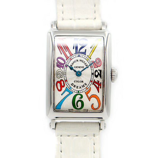 Battery replaced FRANCK MULLER Long Island Color Dream 902 QZ COL DRM Silver Guilloche SS Stainless Steel Genuine Belt Genuine Buckle Ladies Quartz [6 Month Warranty] [Used] [Watch]