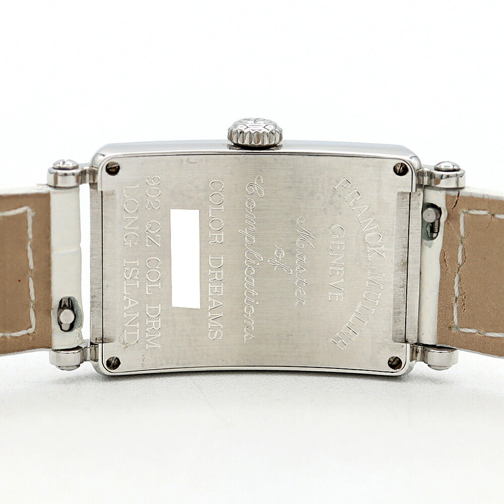 Battery replaced FRANCK MULLER Long Island Color Dream 902 QZ COL DRM Silver Guilloche SS Stainless Steel Genuine Belt Genuine Buckle Ladies Quartz [6 Month Warranty] [Used] [Watch]