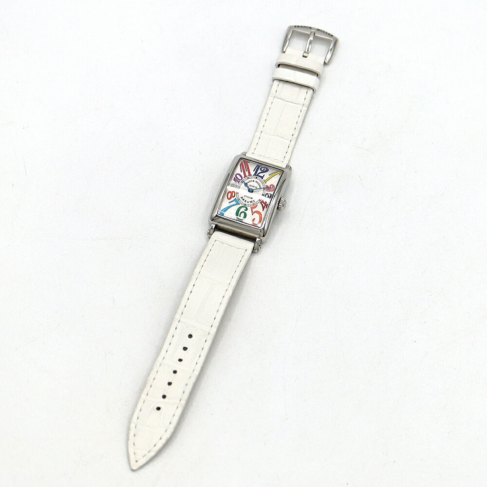 Battery replaced FRANCK MULLER Long Island Color Dream 902 QZ COL DRM Silver Guilloche SS Stainless Steel Genuine Belt Genuine Buckle Ladies Quartz [6 Month Warranty] [Used] [Watch]
