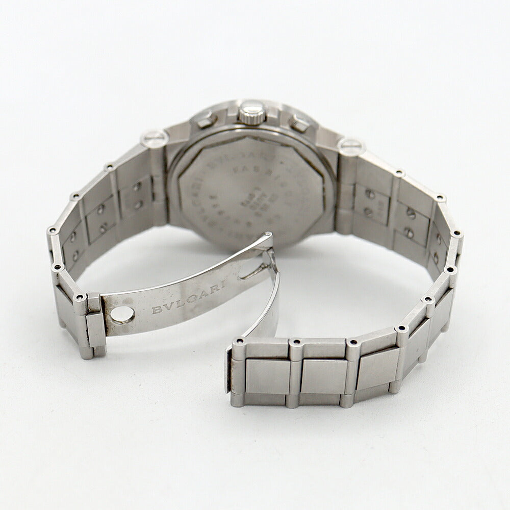 BVLGARI ブルガリ ディアゴノ スポーツ クロノグラフ CH35S スモールセコンド デイト 黒 ブラック SS ステンレス メンズ 自動巻き【6ヶ月保証】【腕時計】【中古】