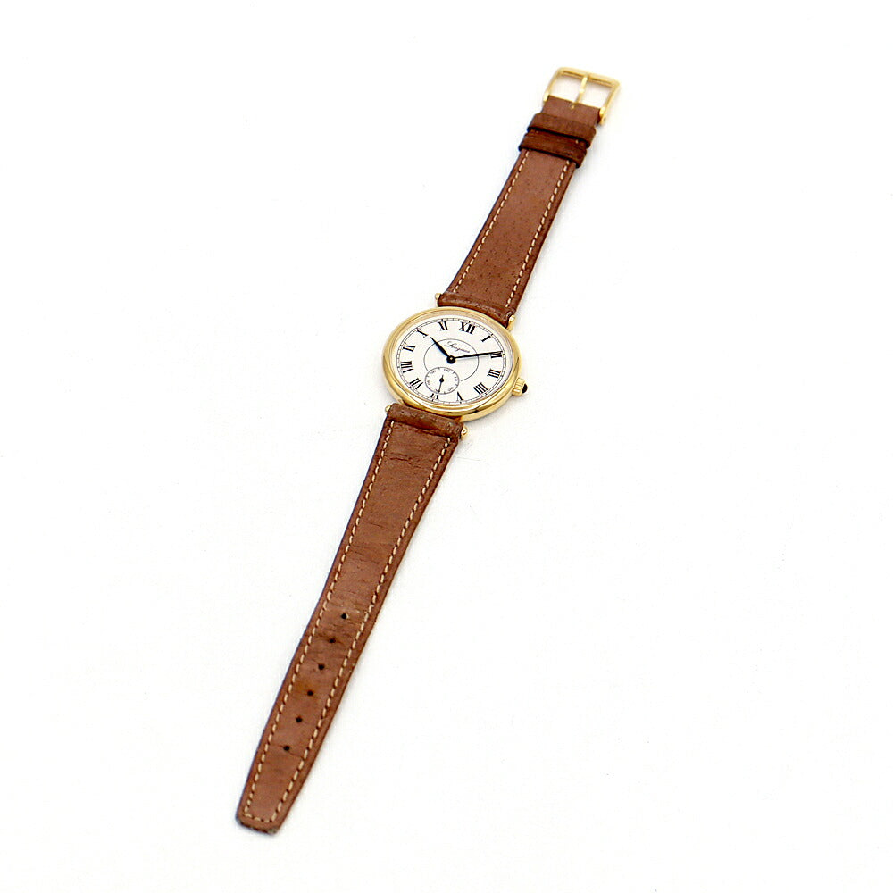 Internally inspected LONGINES 150th Anniversary Model 3207 Cal.846 Small Second White YGP Yellow Gold SS Stainless Steel Genuine Belt Genuine Buckle Men's Boys Women's Manual Winding Antique Vintage [Watch] [Used]