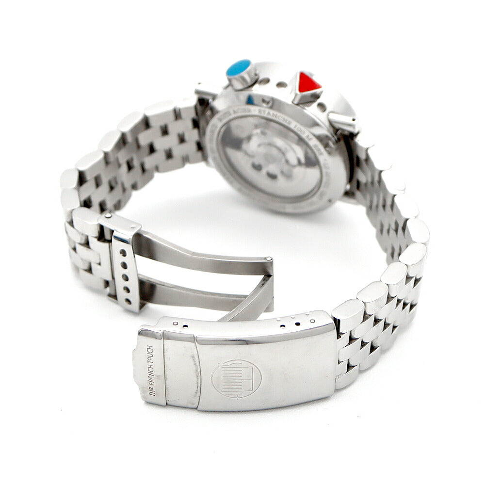 Alain Silberstein アランシルベスタイン ル レヴェイユ GMT 世界500本限定 デイト アラーム 100m防水 黒 ブラック SS ステンレス メンズ 自動巻き【6ヶ月保証】【腕時計】【中古】