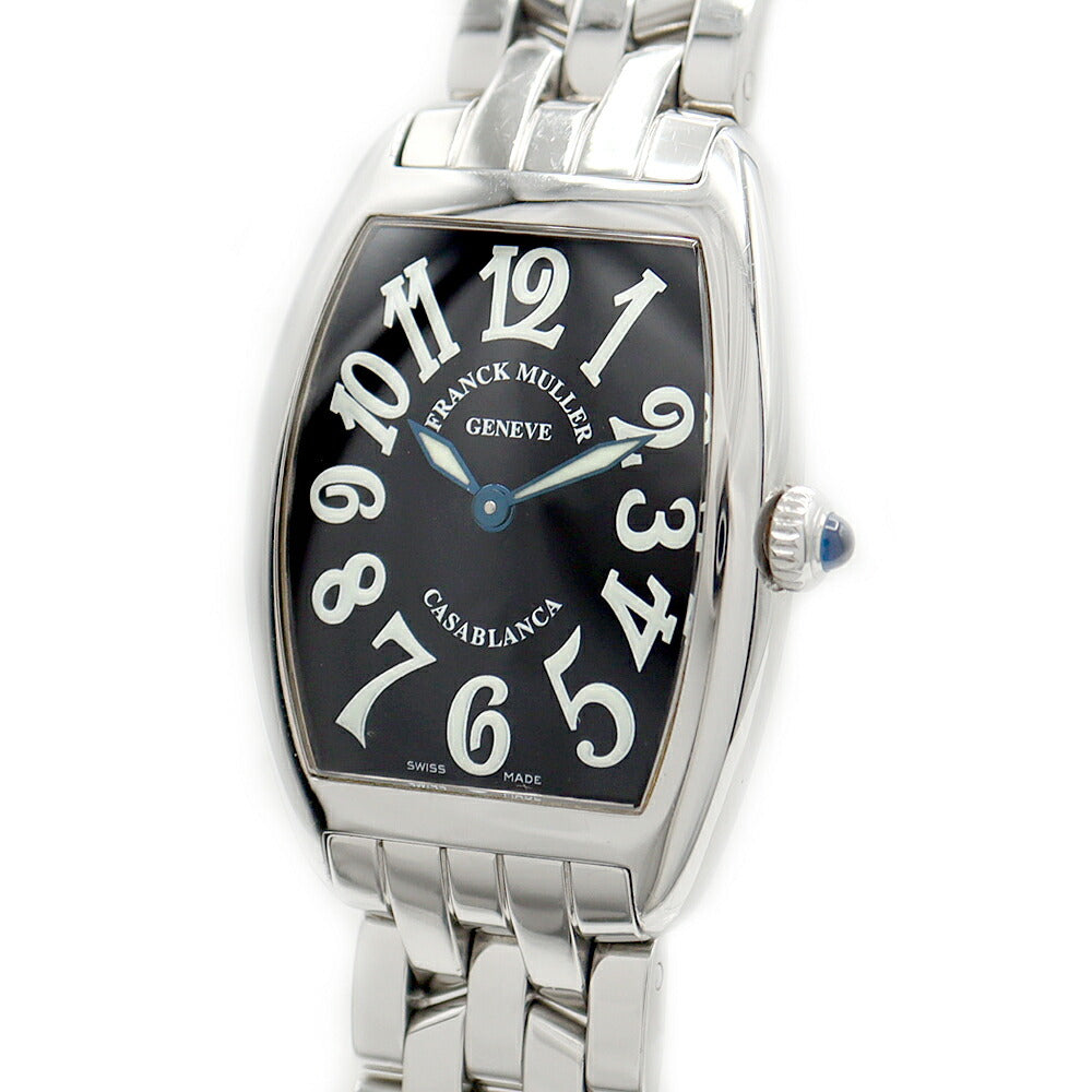 Battery replaced FRANCK MULLER Casablanca 1752 QZ Black SS Stainless Steel Ladies Quartz [6 Month Warranty] [Used] [Watch]