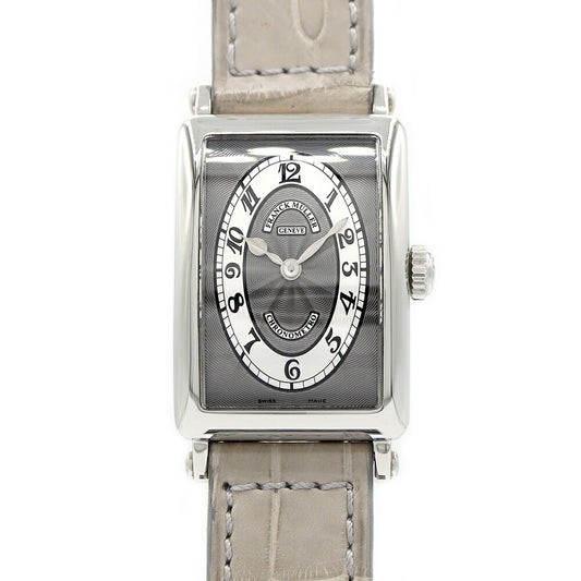 Domestic genuine product Battery replaced FRANCK MULLER Long Island Chronometro 902 QZ Gray Guilloche SS Stainless Steel Genuine Belt Genuine Buckle Ladies Quartz [6 Month Warranty] [Watch] [Used]