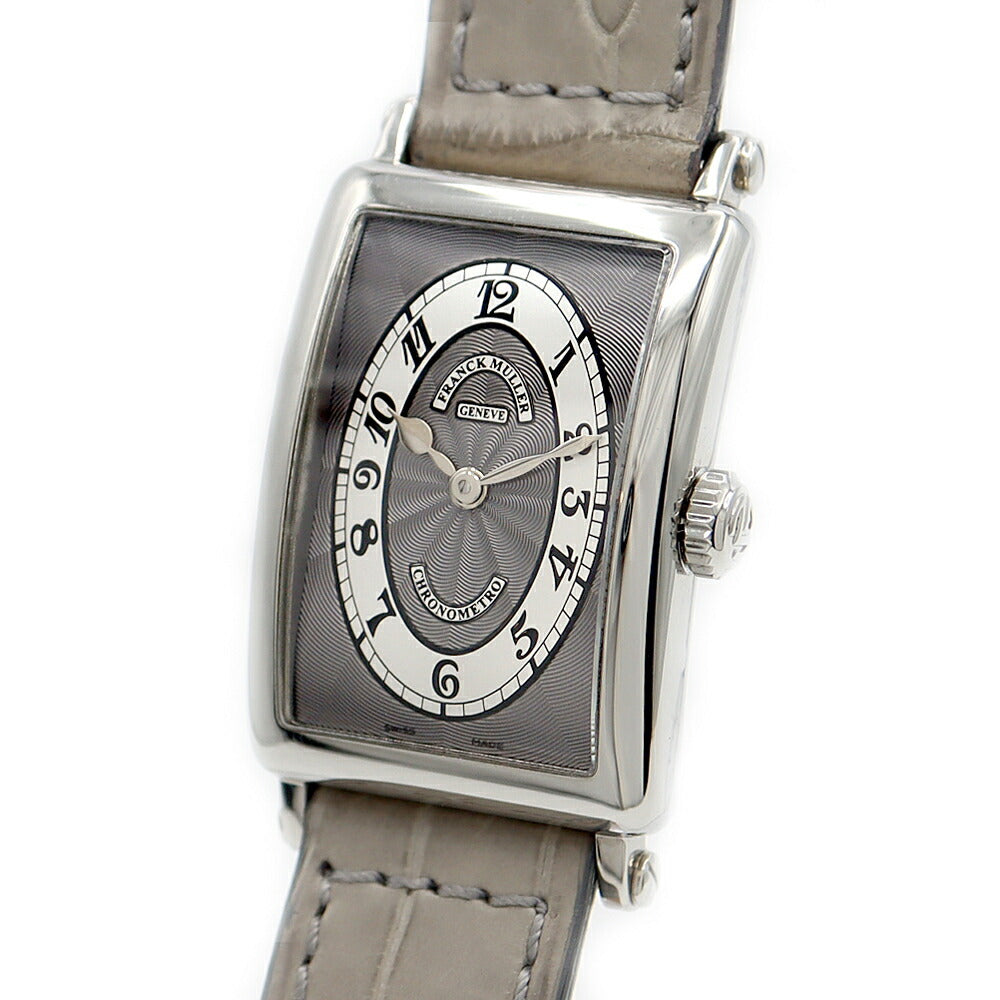 Domestic genuine product Battery replaced FRANCK MULLER Long Island Chronometro 902 QZ Gray Guilloche SS Stainless Steel Genuine Belt Genuine Buckle Ladies Quartz [6 Month Warranty] [Watch] [Used]