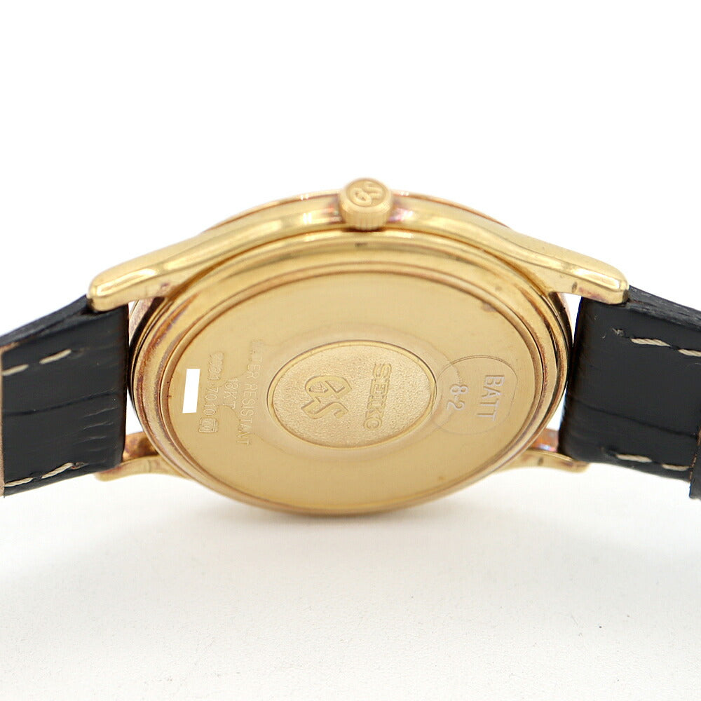 Battery replaced SEIKO GS Grand Seiko 9581-7010 Gold K18YG Yellow Gold Genuine Buckle Solid Gold Men's Quartz [6 Month Warranty] [Watch] [Used]